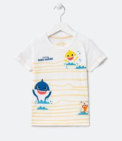 Camiseta Infantil Estampa Baby Shark - Tam 1 a 4 anos