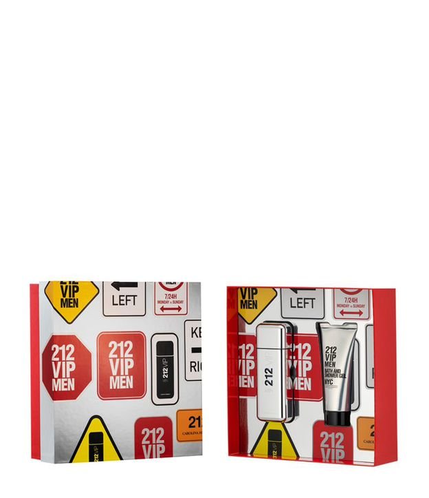 Kit Perfume Carolina Herrera 212 Vip Men Eau de Parfum + Gel de Baño 100ml 2