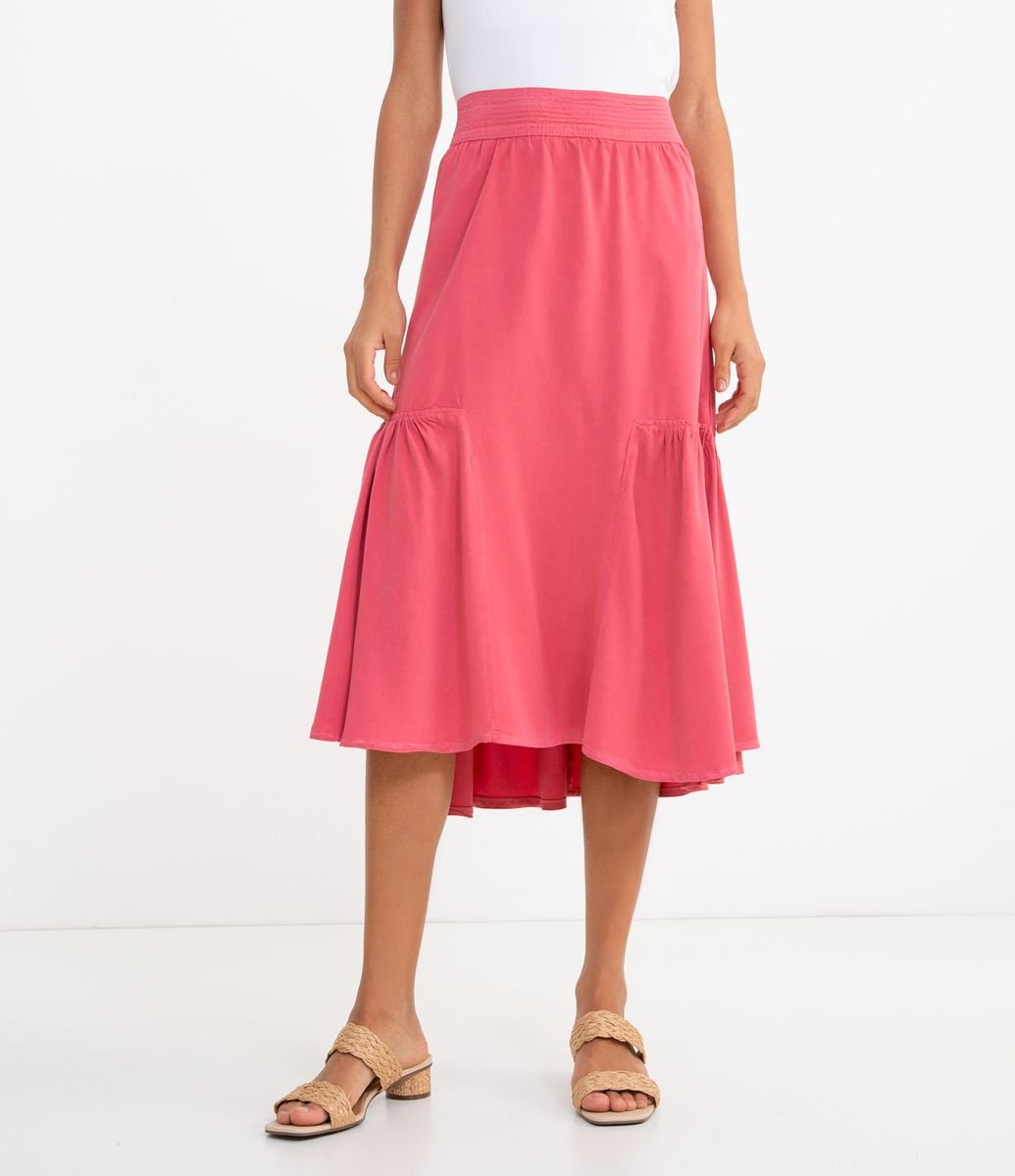 saia midi de viscose