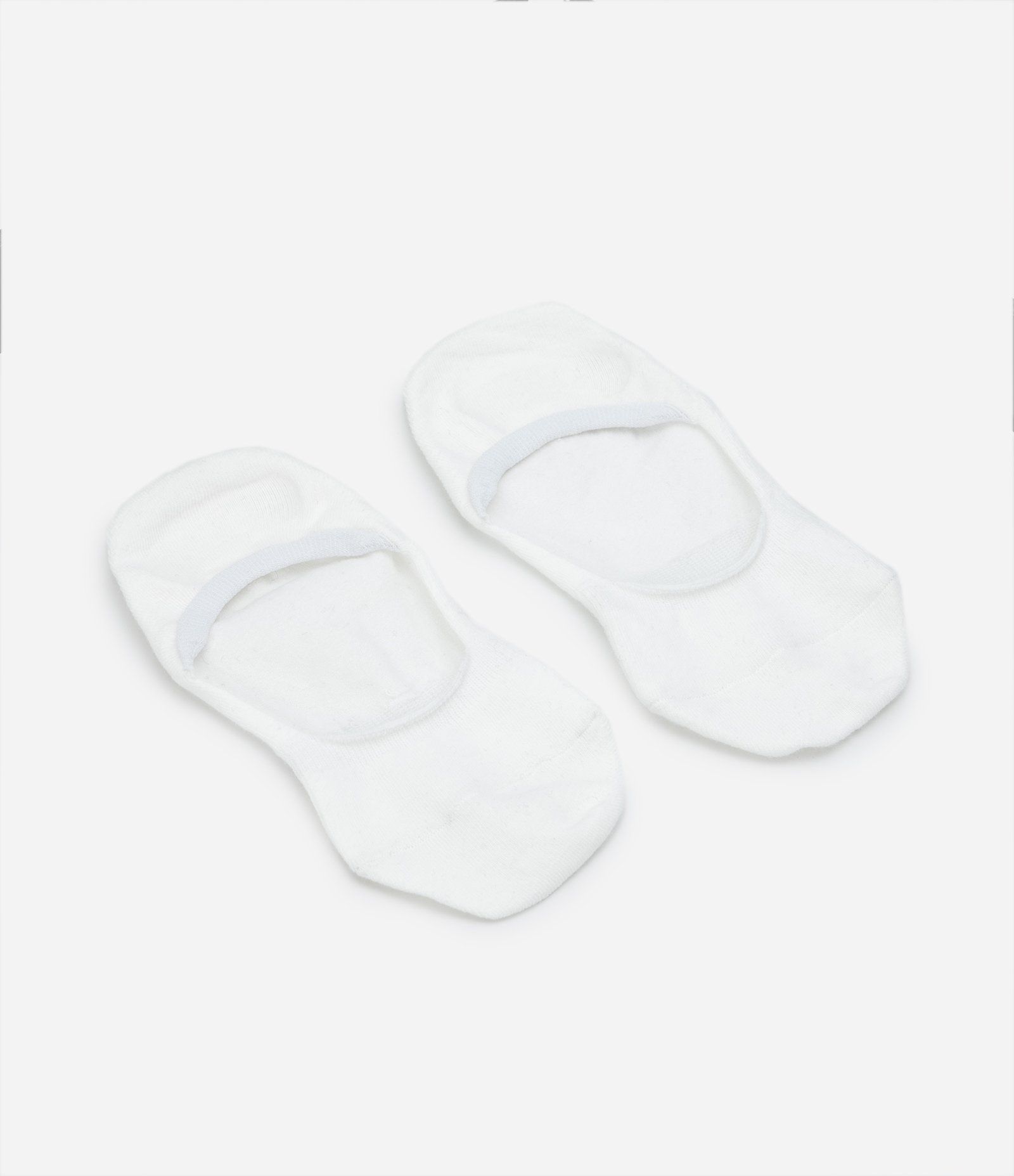 Kit 02 Meias Invisíveis Básicas em Algodão Branco 2