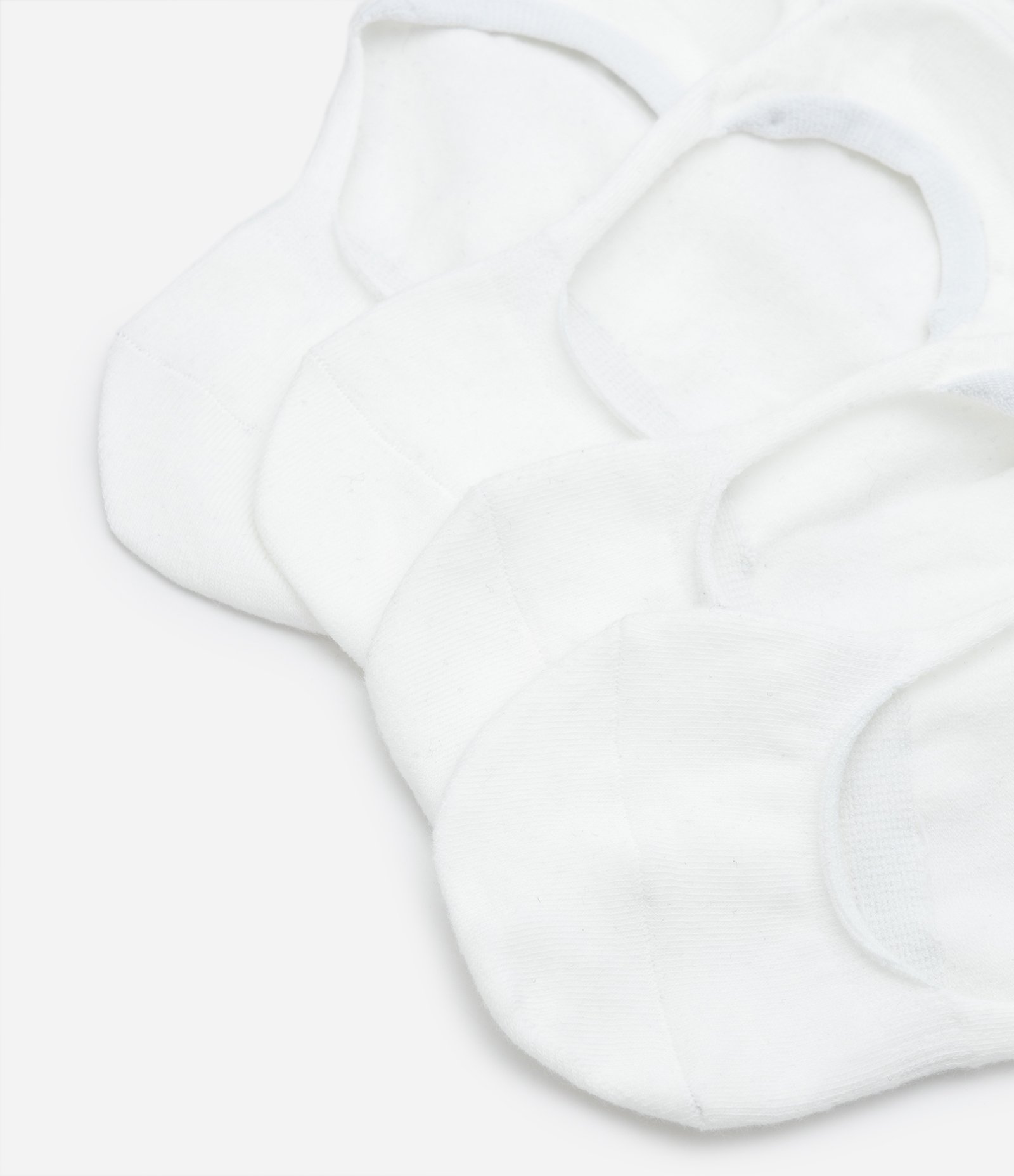 Kit 02 Meias Invisíveis Básicas em Algodão Branco 4