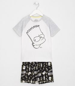 Pijama Infantil Curto Bart Simpson - Tam 5 a 14 anos