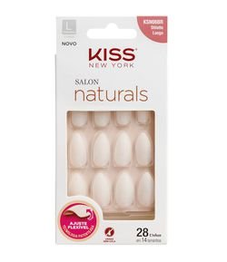 Unhas Postiças Kiss NY Salon Naturals Longo Stiletto