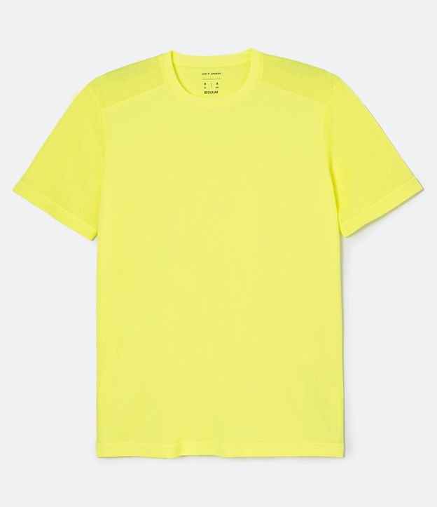 Camiseta Esportiva Sem Estampa Amarelo 1