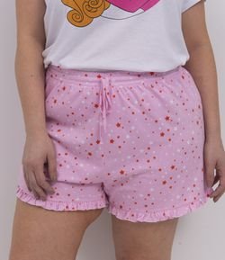 Short de Pijama Estampa Estrelas com Babadinhos Curve & Plus Size