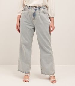 Calça Jeans Wide Leg Devalê Lisa Curve & Plus Size