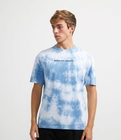 Camiseta Tie Dye com Estampa Surfing 