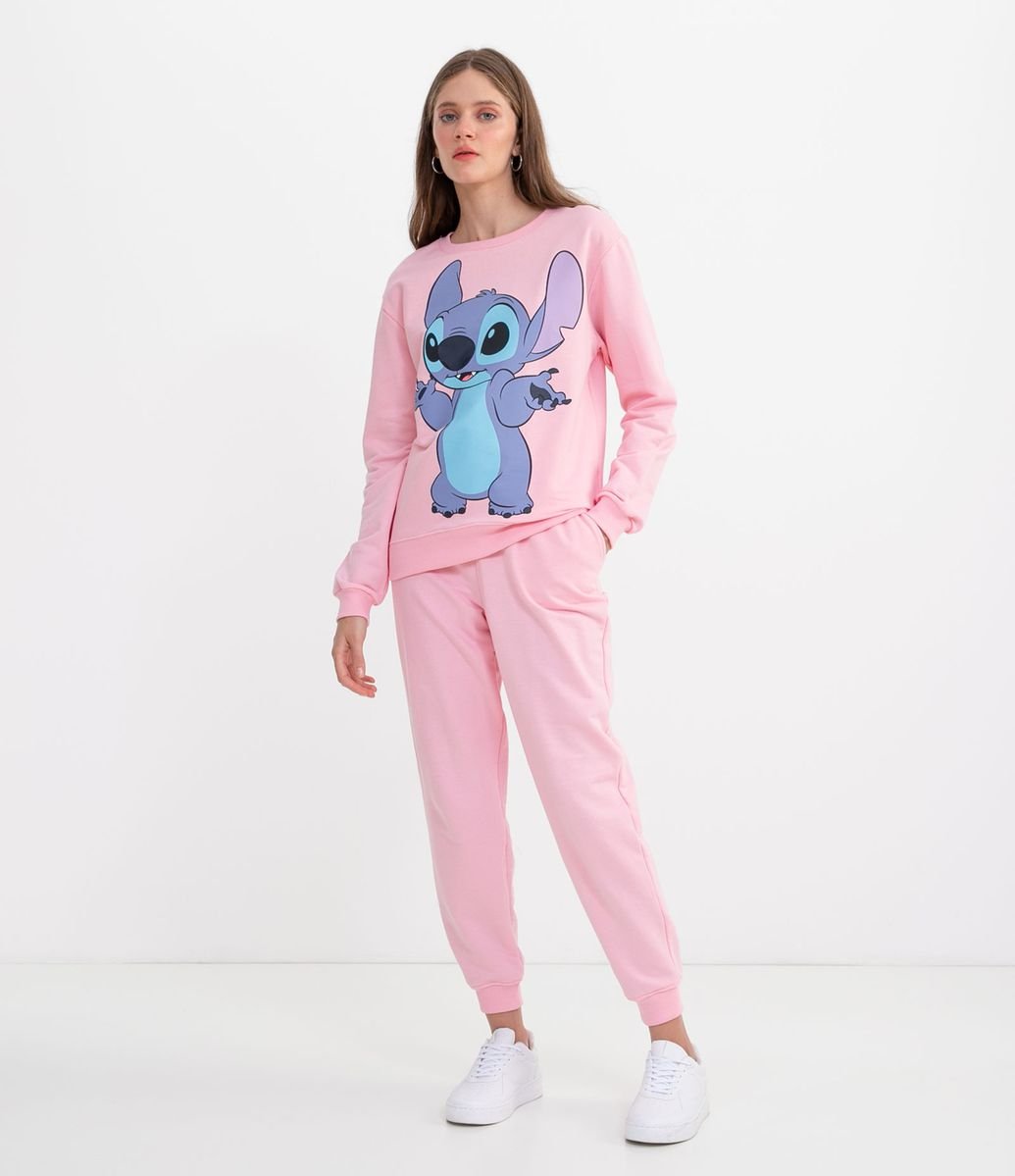 moletom stitch rosa