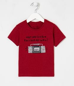 Camiseta Infantil Estampa Rádio Interativa - Tam 1 a 5