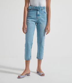 Calça Mom Jeans Lisa com Cinto