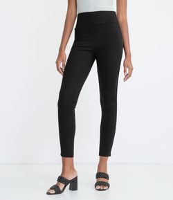 Calça Legging em Viscose com Bolinhas de Metal nas Laterais