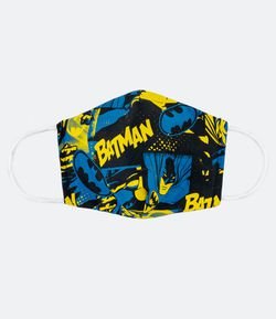 Máscara de Tecido Infantil Estampa Batman - Tam PP ao P