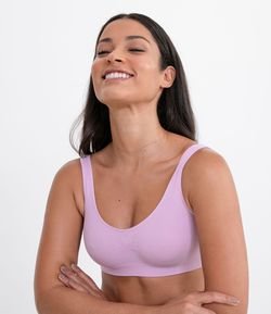 Sutiã Alongado em Microfibra com Franzido e sem Costura Trifil