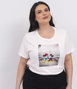 Blusa Estampa Minnie e Mickey em Copacabana Curve & Plus Size
