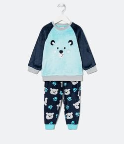 Pijama Infantil Fleece Ursinhos - Tam 1 a 4 anos