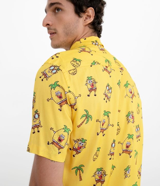 camisa de botao bob esponja