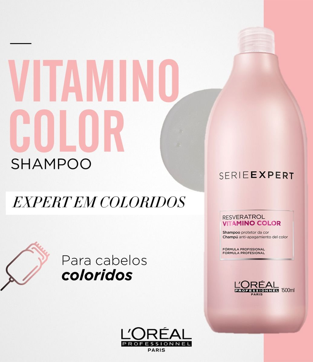 Shampoo Serie Expert Vitamino Color Grande L'Oréal Professionnel 1500ml