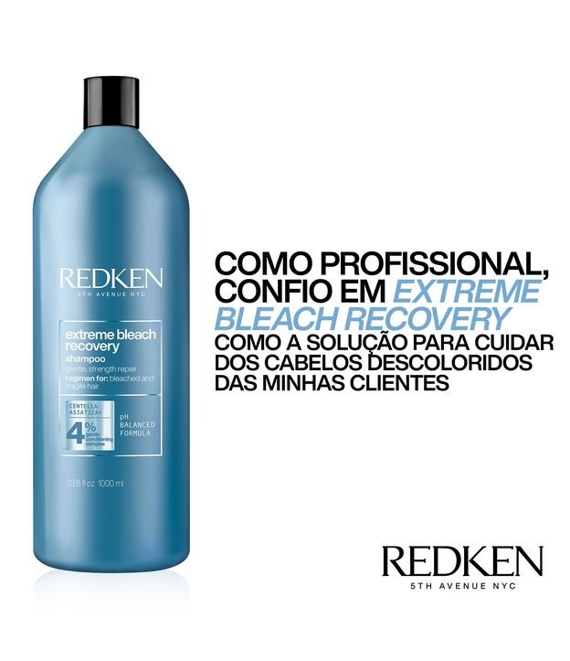 Shampoo Fortificante Extreme Bleach Recovery Grande Redken 1000ml 3