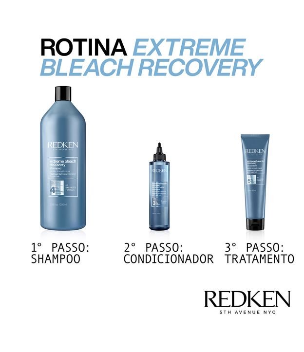Shampoo Fortificante Extreme Bleach Recovery Grande Redken 1000ml 4