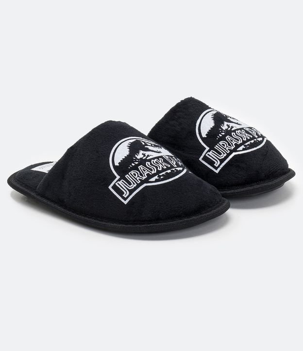 Pantufa Chinelo Infantil em Fleece com Estampa Jurassic Park - Tam 29/30 ao 35/36