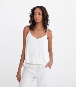 Blusa Regata de Alcinha Plissada 