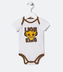 Body Infantil Estampa Rei Leão - Tam 0 a 18 meses