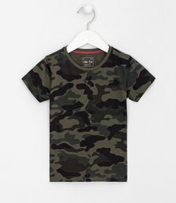 Camiseta Infantil Estampa Camuflagem - Tam 1 a 5 anos