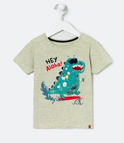 Camiseta Infantil Estampa Dinossauro - Tam 1 a 5 anos