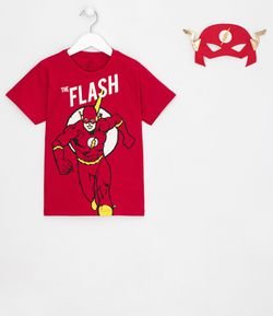 Camiseta Infantil Estampa The Flash - Tam 3 a 10 anos