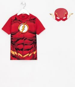 Camiseta Infantil Estampa Flash - Tam 3 a 10 anos 