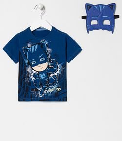 Camiseta Infantil Estampa Pj Masks - Tam 1 a 5 anos
