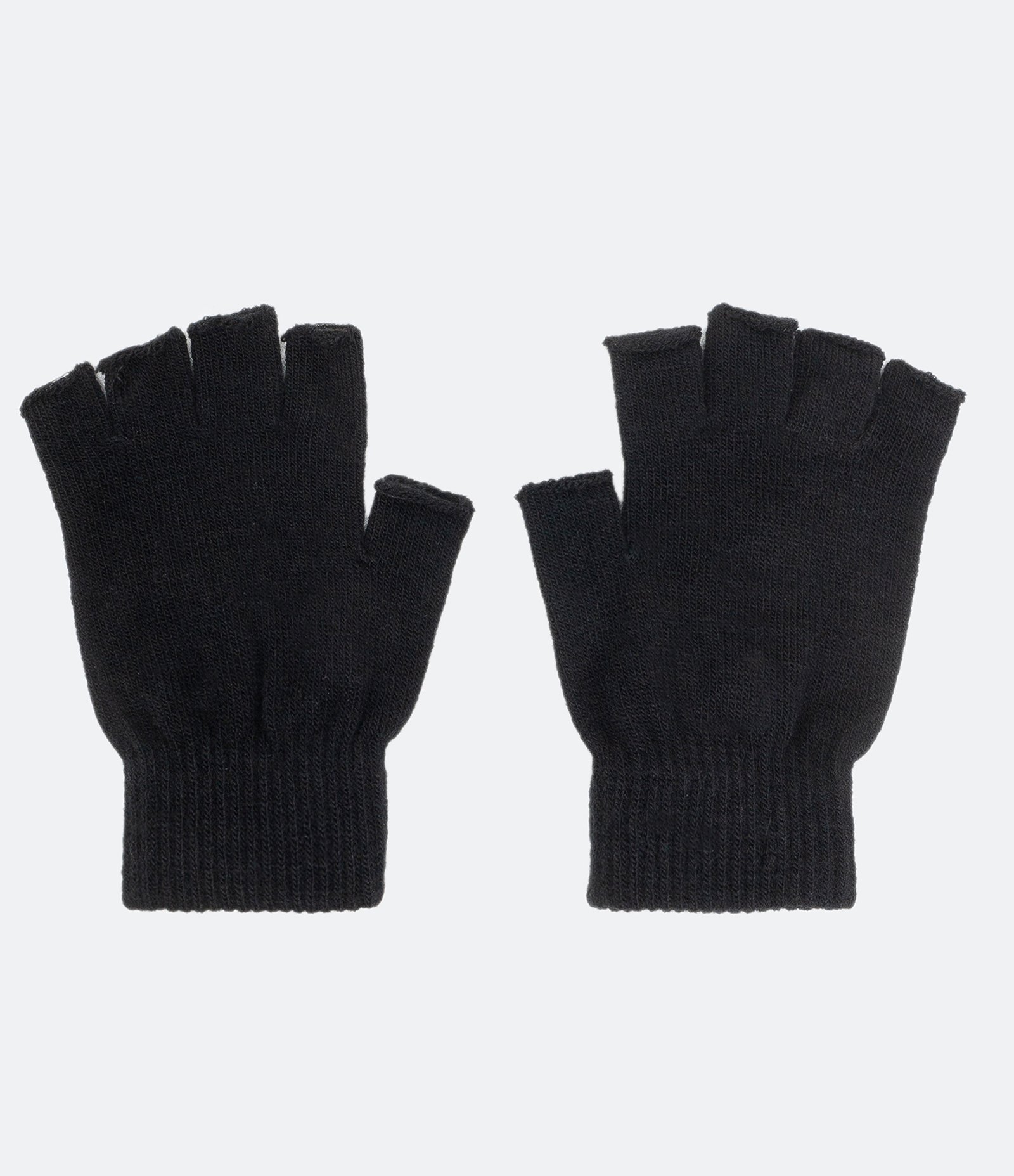 Luva Sem Dedo com Punho Canelado Preto 1