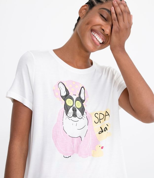 Pijama Manga Corta Estampa Bull Dog Spa Day con Short  Multicolor 3