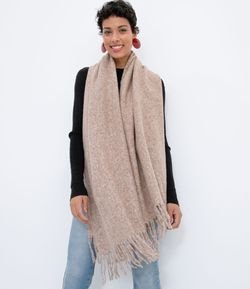 Cachecol Mesclado com Franjas