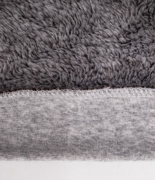 Blusão Infantil em Fleece com Bordado de Urso - Tam 0 a 18 meses Cinza 5