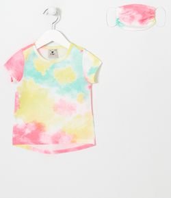 Camiseta Infantil Estampa Tie Dye - Tam 1 A 5 anos