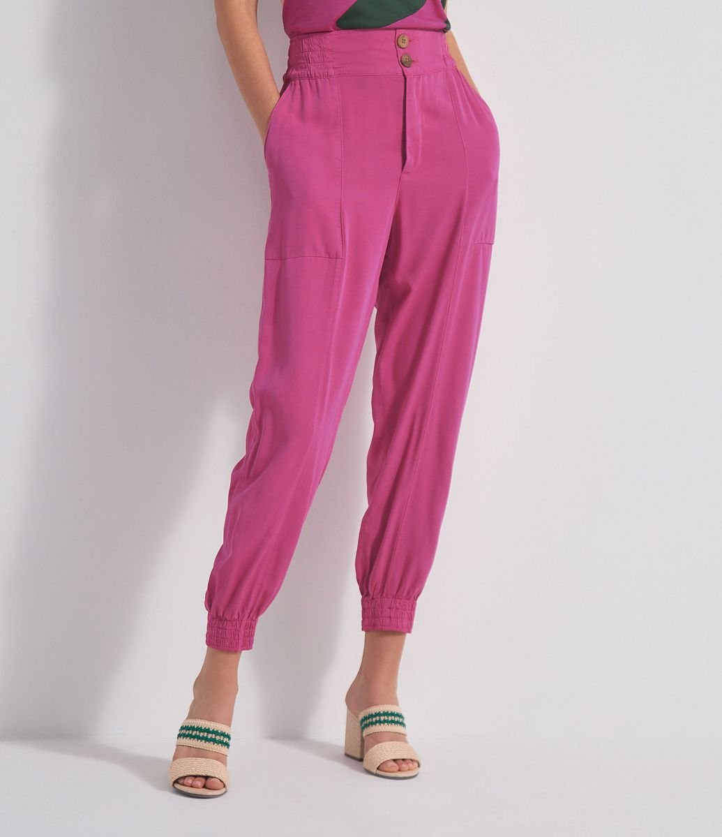 calça de viscose lisa