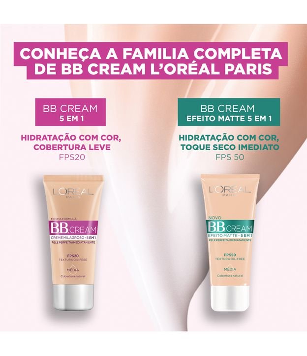 Base BB Cream L'Oréal Paris Efeito Matte FPS 50, 30ml Clara 12