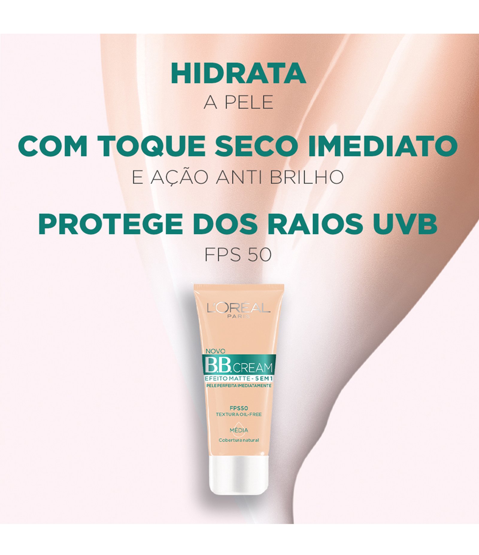 Base BB Cream L'Oréal Paris Efeito Matte FPS 50, 30ml Clara 10