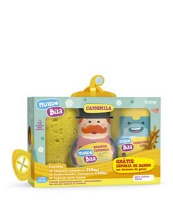 Kit Infantil Mundo Bita Camomila View com Shampoo + Condicionador + Esponja de Banho
