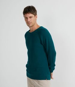 Suéter Masculino en Tejido de Punto Liso