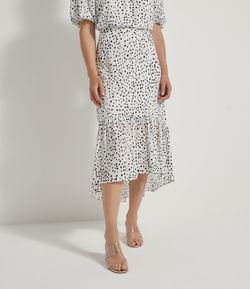 Saia Midi Mullet Estampada