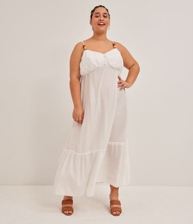 vestido longo branco renner
