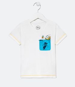 Camiseta Infantil Estampa Mickey e Amigos com Bolsinho -  Tam 1 a 5 anos