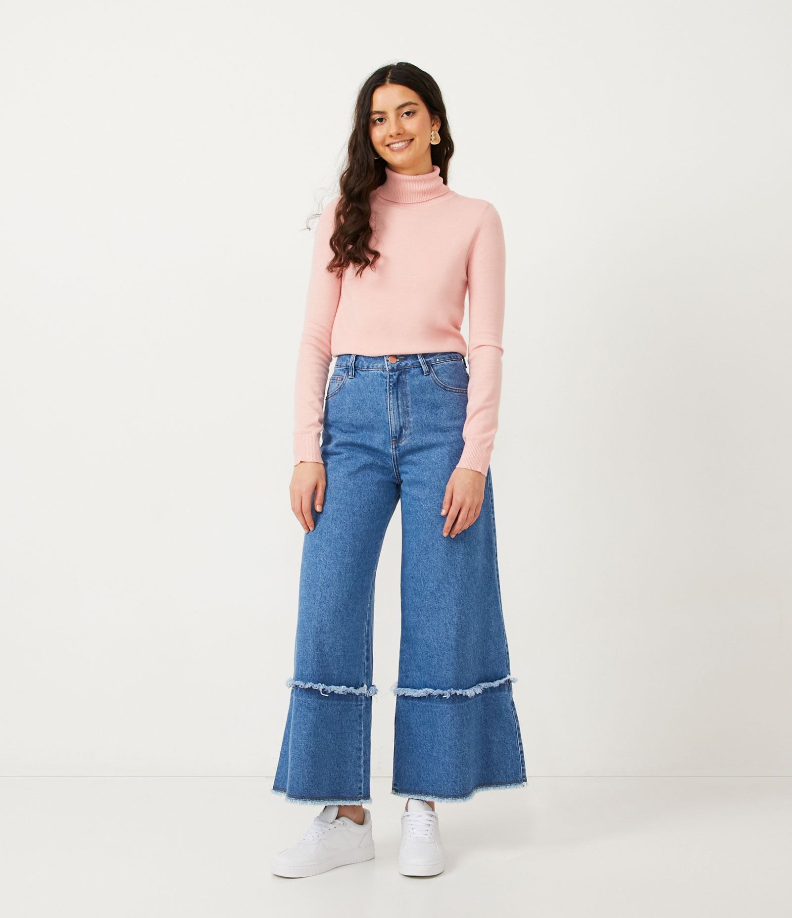 Blusa Alongada em Tricô com Golinha Alta e Fenda 2