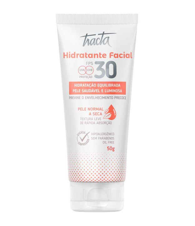 Hidratante Facial para Pele Normal a Seca com FPS30 Tracta