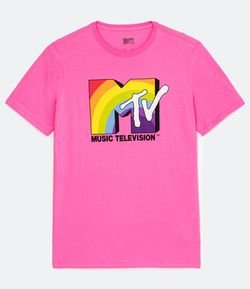 Camiseta Manga Curta com Estampa MTV