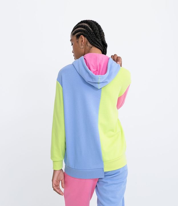 teddy fresh pastel colorblock moletom com capuz