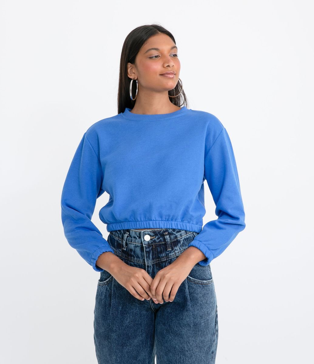 cropped knitted moletom com capuz