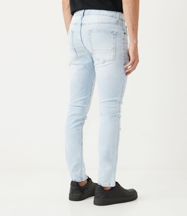 Calça Skinny Jeans Delavê Azul 3